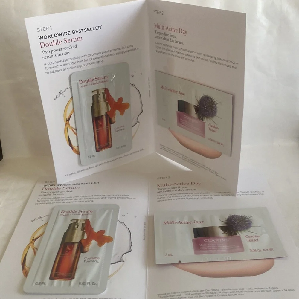 CLARINS 12p Sampler Reboost Recharge Multi-Active Extra Firming Serum